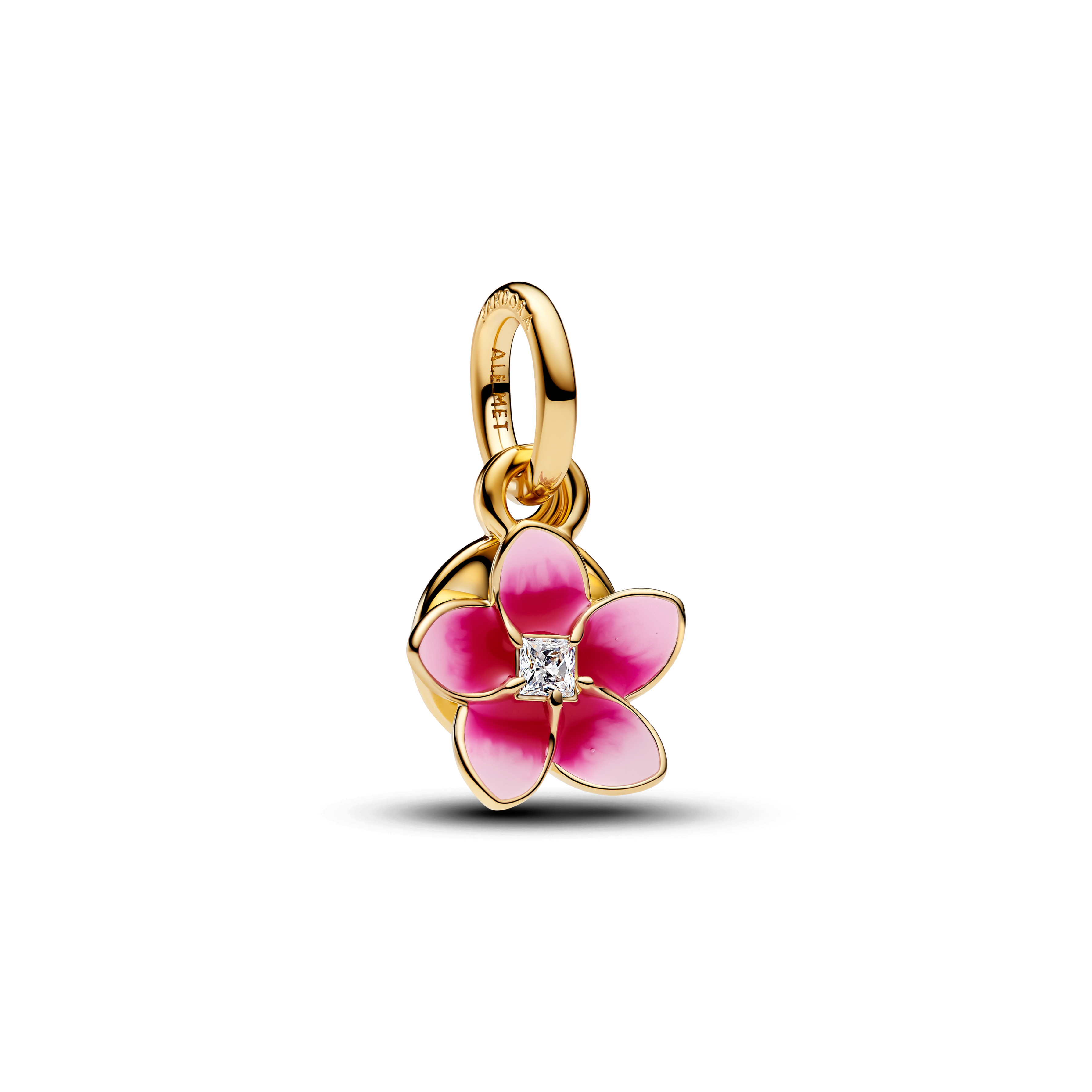 PANDORA Anhänger Disney Vaiana (Moana) Pinkfarbene Plumeria 763845C01
