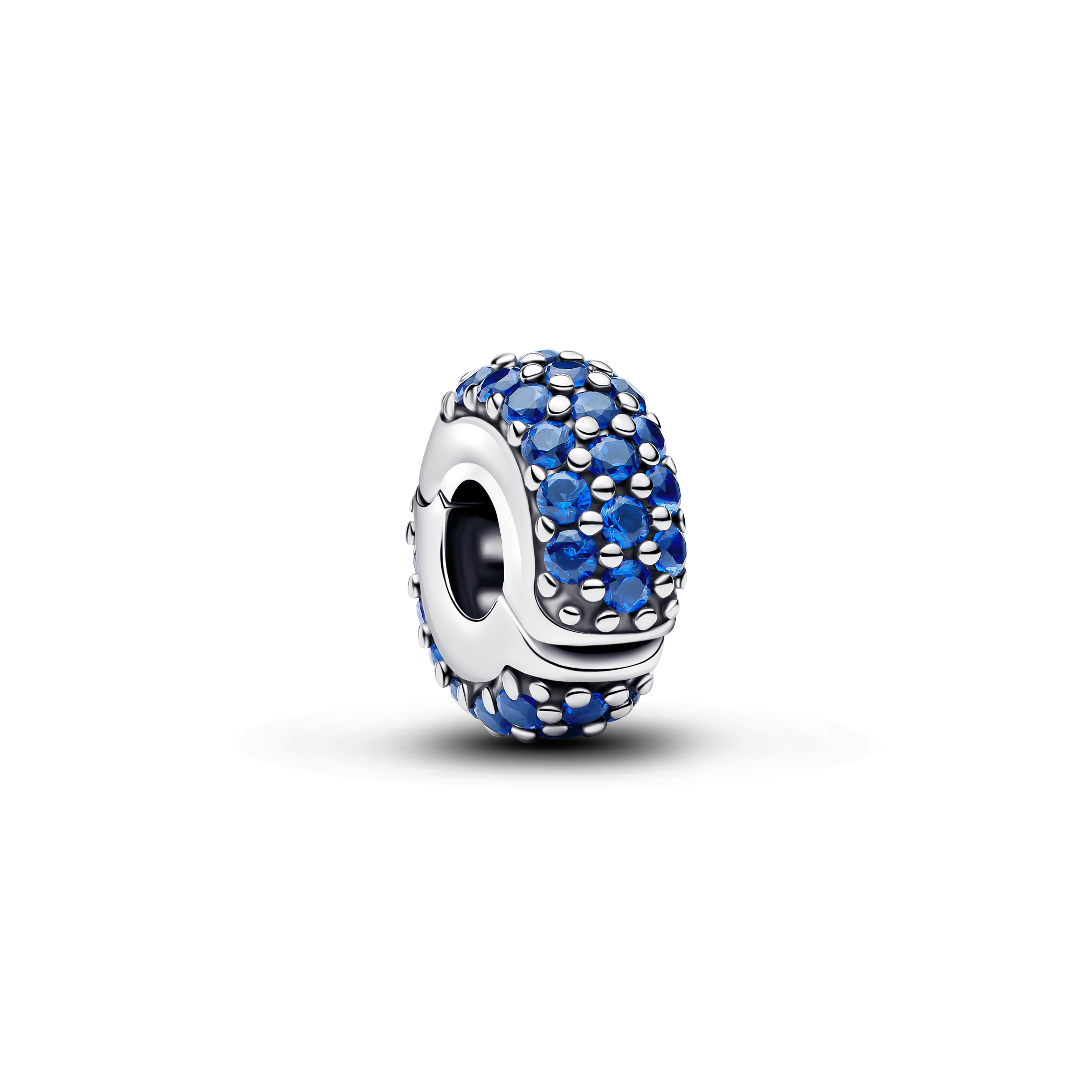 PANDORA Clip-Charm Silber Königsblaue Steine 794700C01