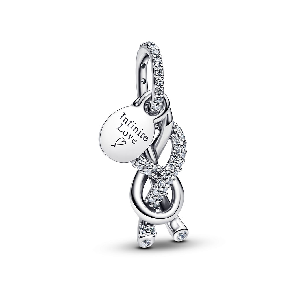 PANDORA Pavé Unendlichkeitsknoten Charm-Anhänger 793780C01