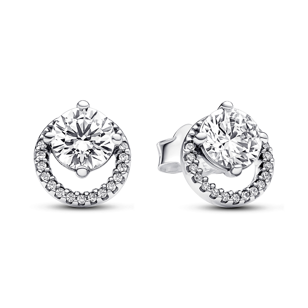 Pandora Funkelnder Runder Strahlenkranz Ohrringe 291248C01