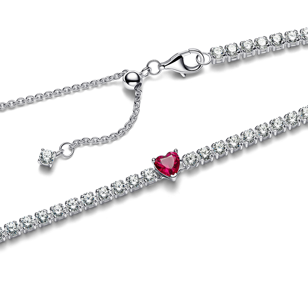 PANDORA Strahlenkranz Herz Choker 393549C01-40