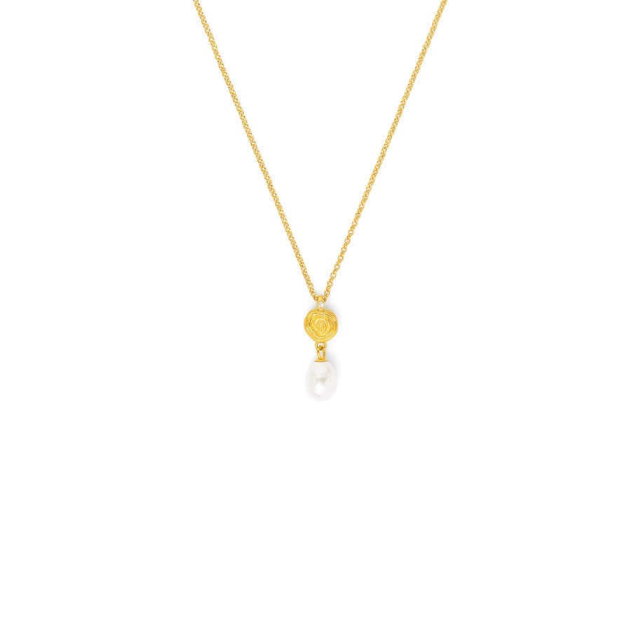 BERND WOLF Rosadia Kette mit Süßwasserperle und Diamant 45 cm - 8610004656-V45