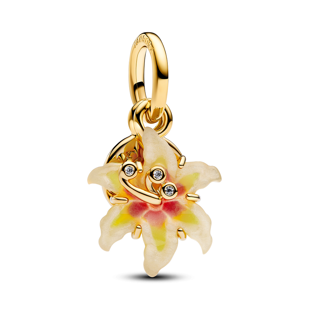 Pandora Disney Tangled Flower Charm 14k Gold-plated