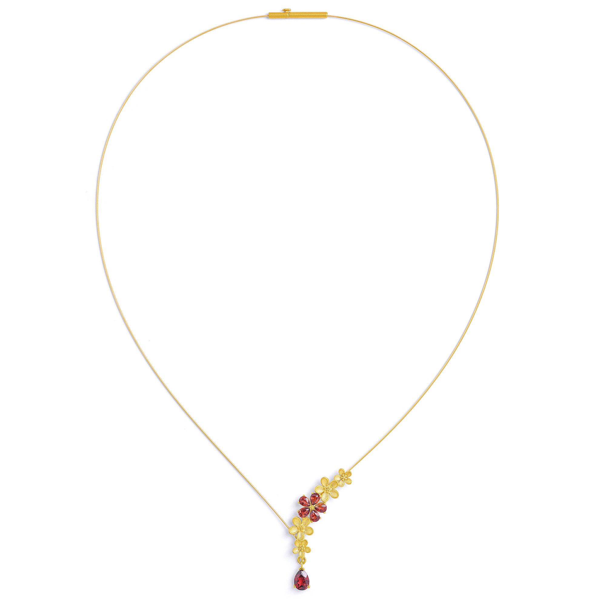 BERND WOLF Halskette Yamacella mit Granat Gold - 8410000776-045