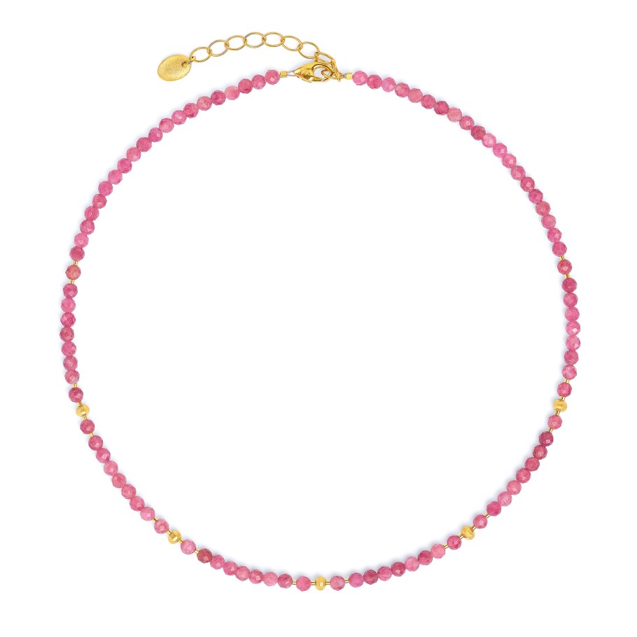 BERND WOLF Lampana Halskette mit Pink Turmalin 46 cm - 8120021116-V46
