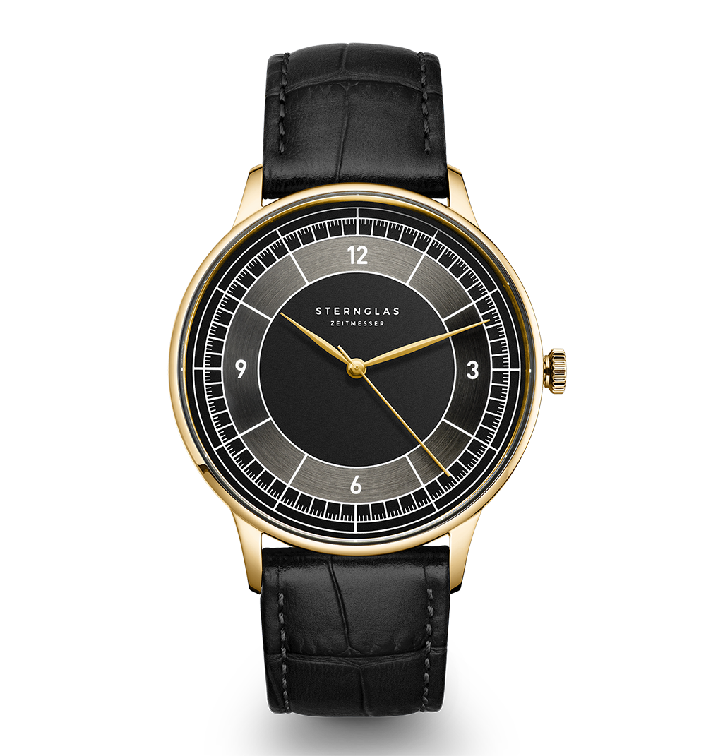 Sternglas Sedius schwarz gold S01-SD04-HE03 Herrenuhr