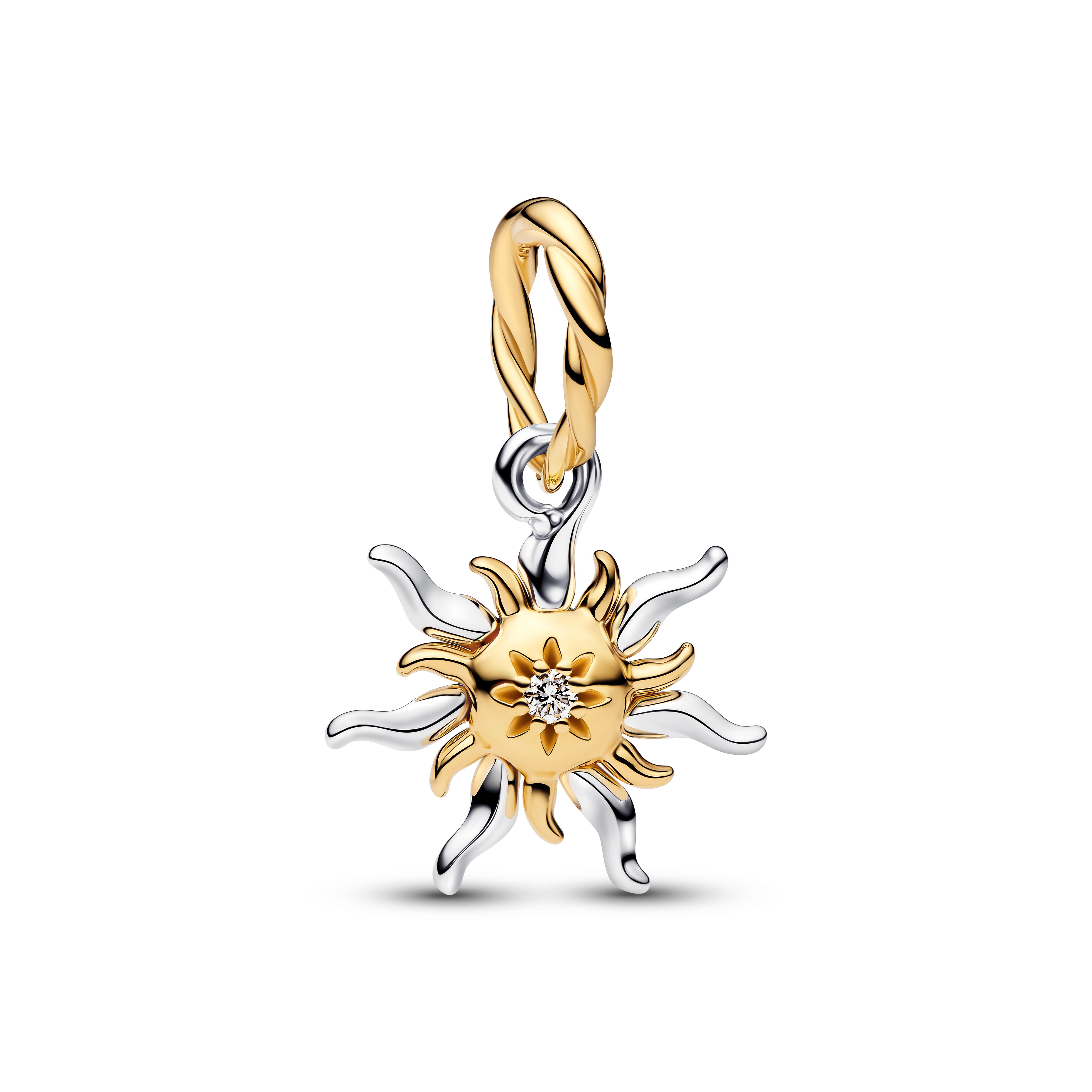 PANDORA Charm-Anhänger Disney Rapunzel Sonnenblume mit Labordiamant Bicolor - 764406C01