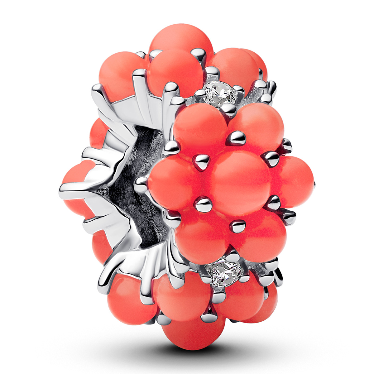 Ozean KorallenrotesPANDORA Charm Sterling-Silber 793897C01