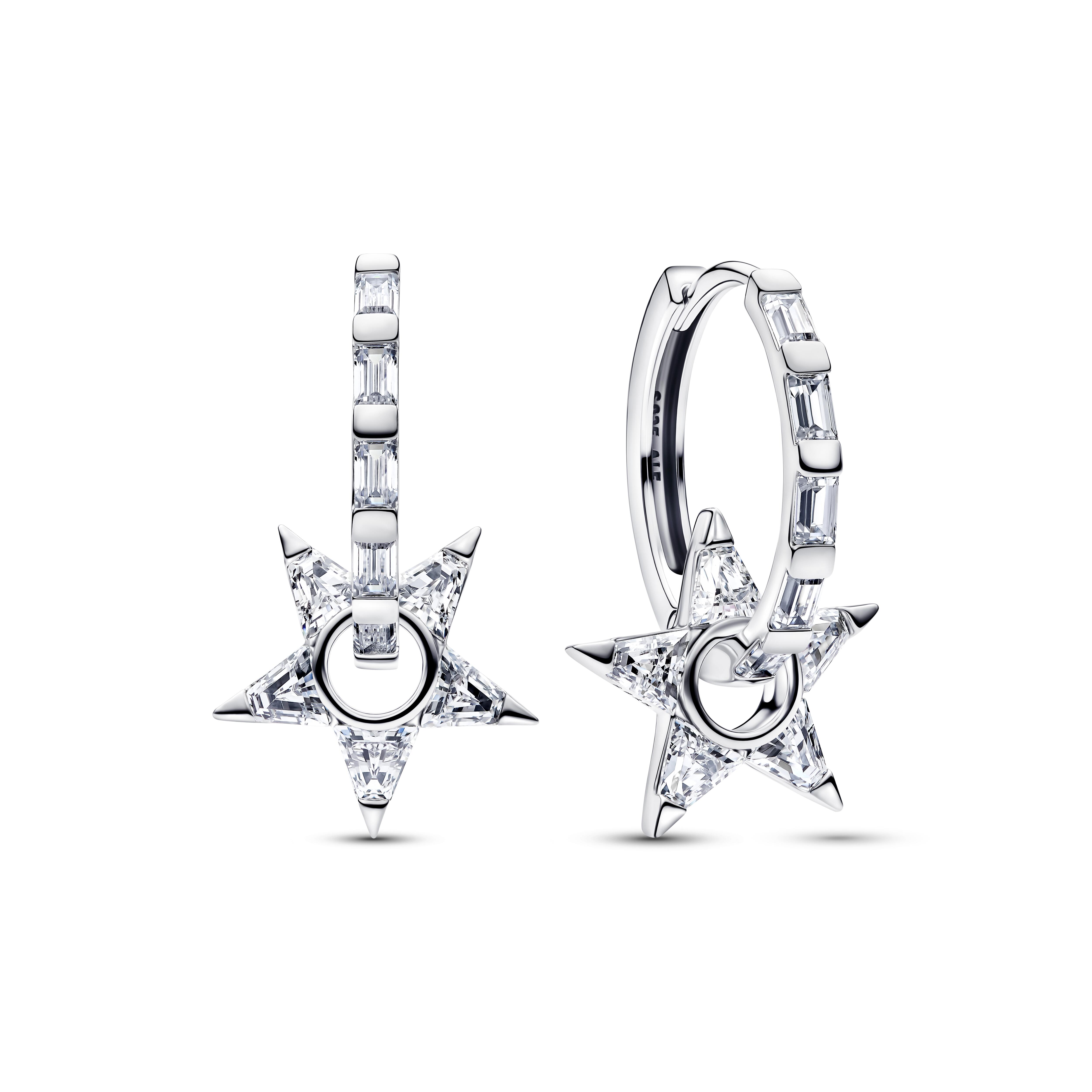 PANDORA Creolen Sparkling Stella Openwork Stern mit Zirkonia Silber - 295083C01