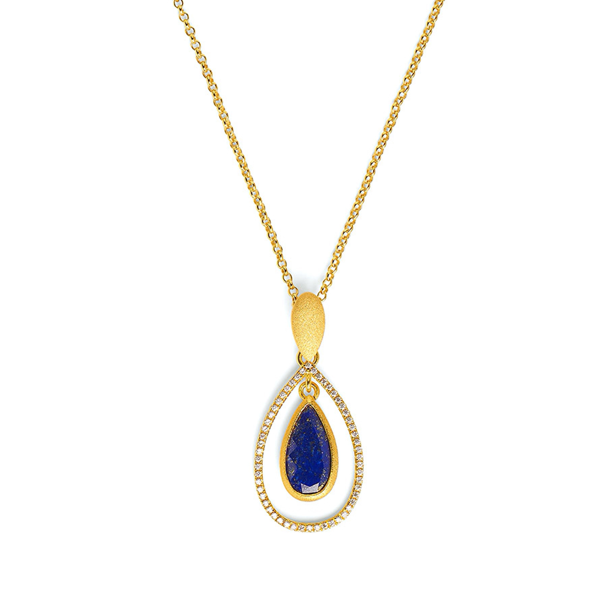 85350236 Venezia Designlinie Aqua mit elegant leuchtendem Lapislazuli und 24 Karat Goldplattierung