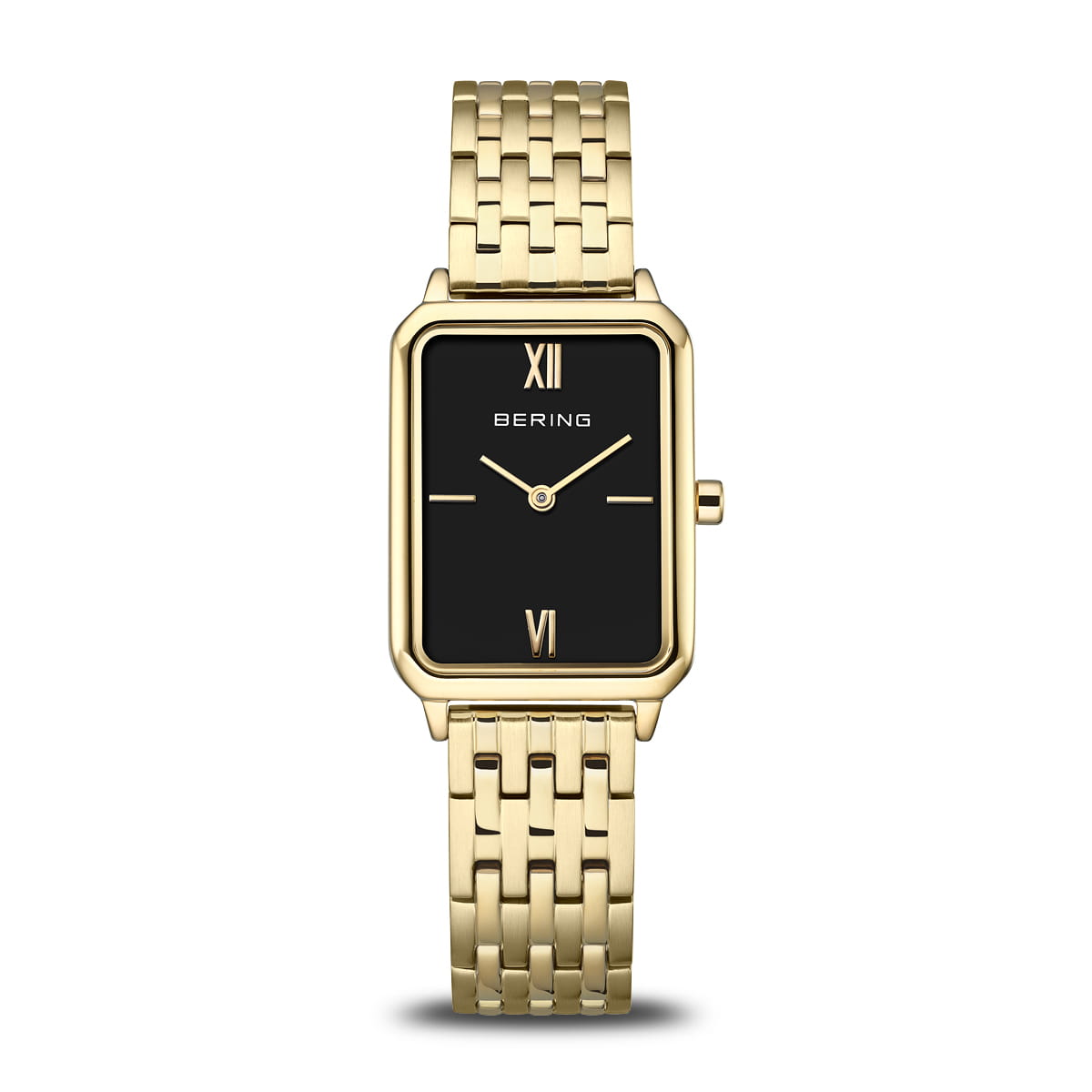 BERING Classic | black rectangle gold glänzend 17423-732