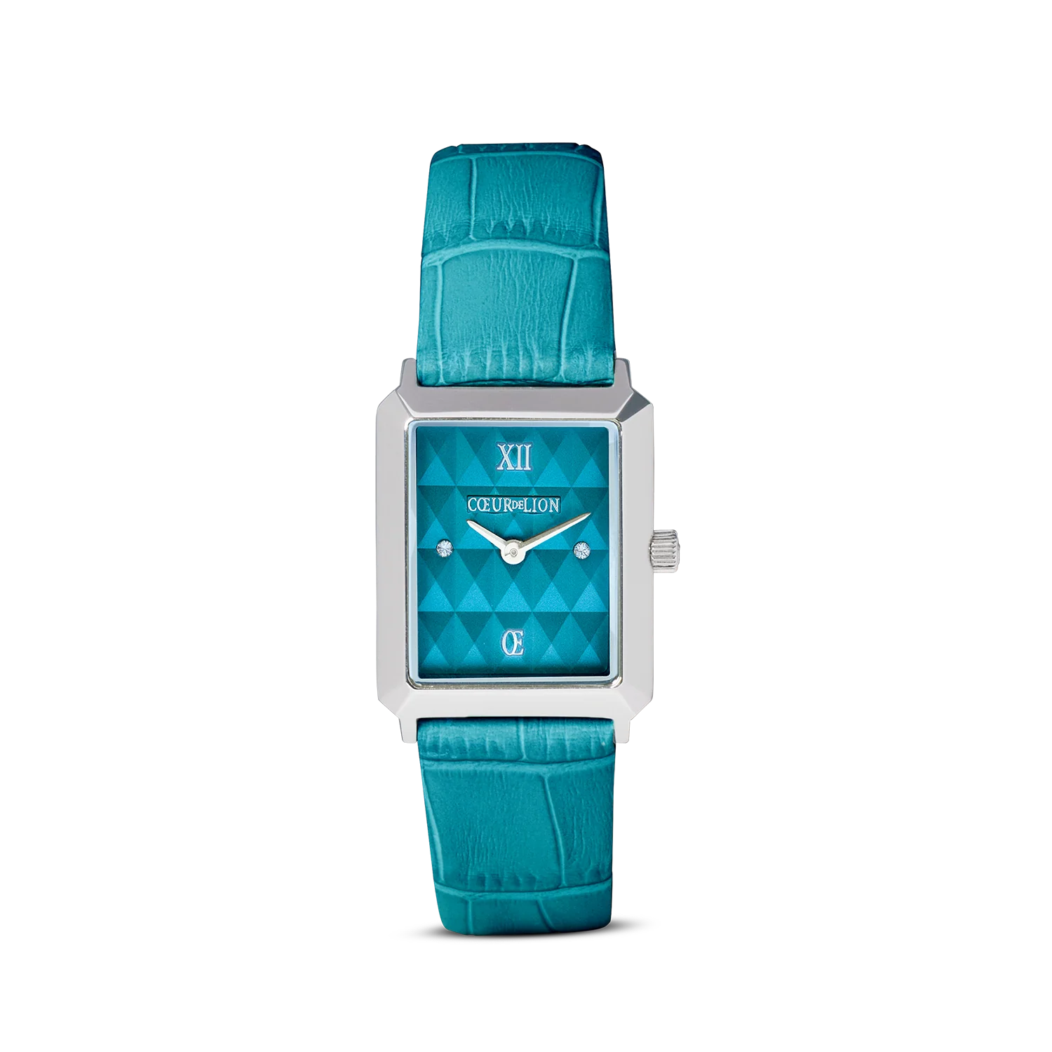 COEUR DE LION Uhr Iconic Spikes Transformative Teal silber Armband Leder 767071.0627.0