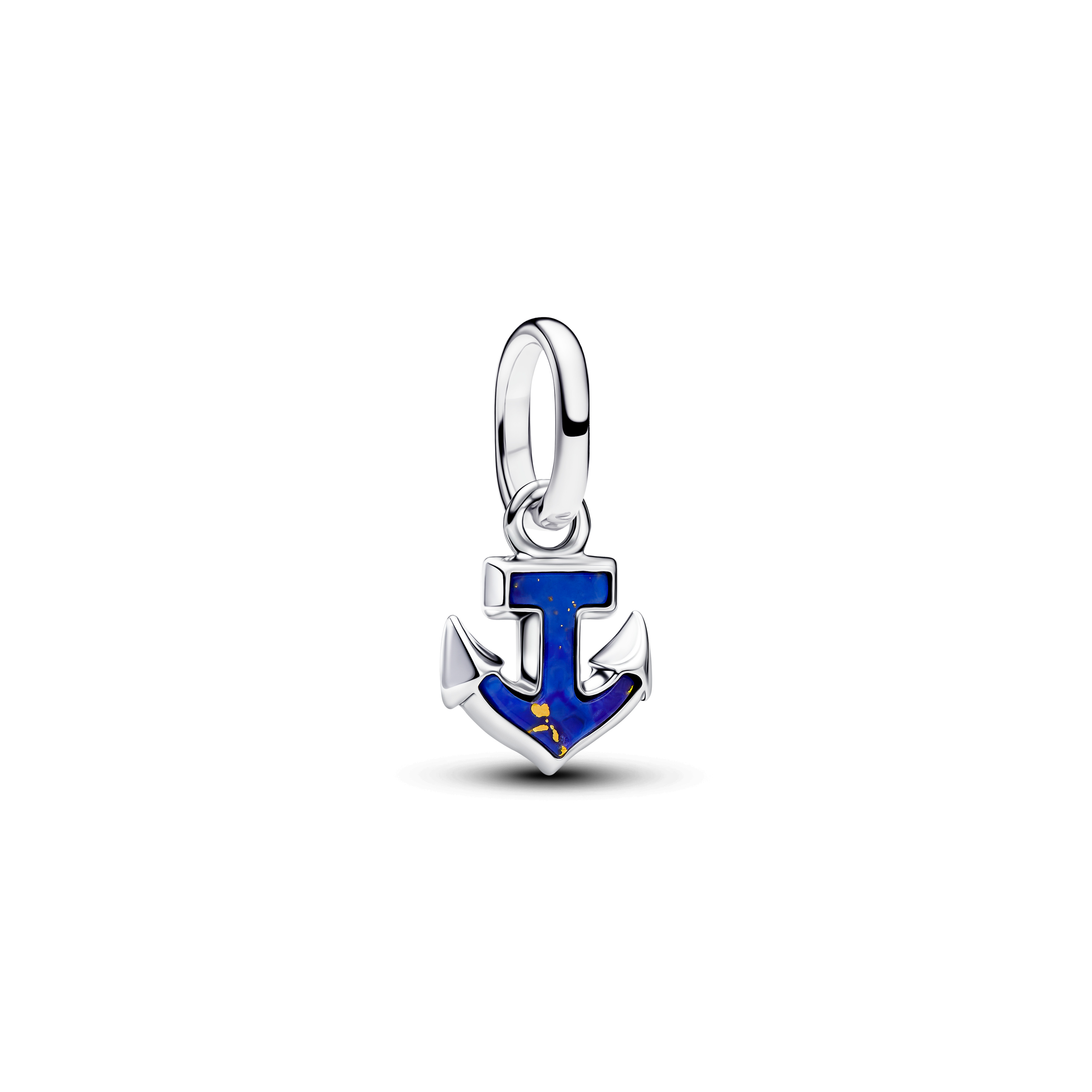 PANDORA Mini Charm-Anhänger Silber Blauer Anker 794610C01