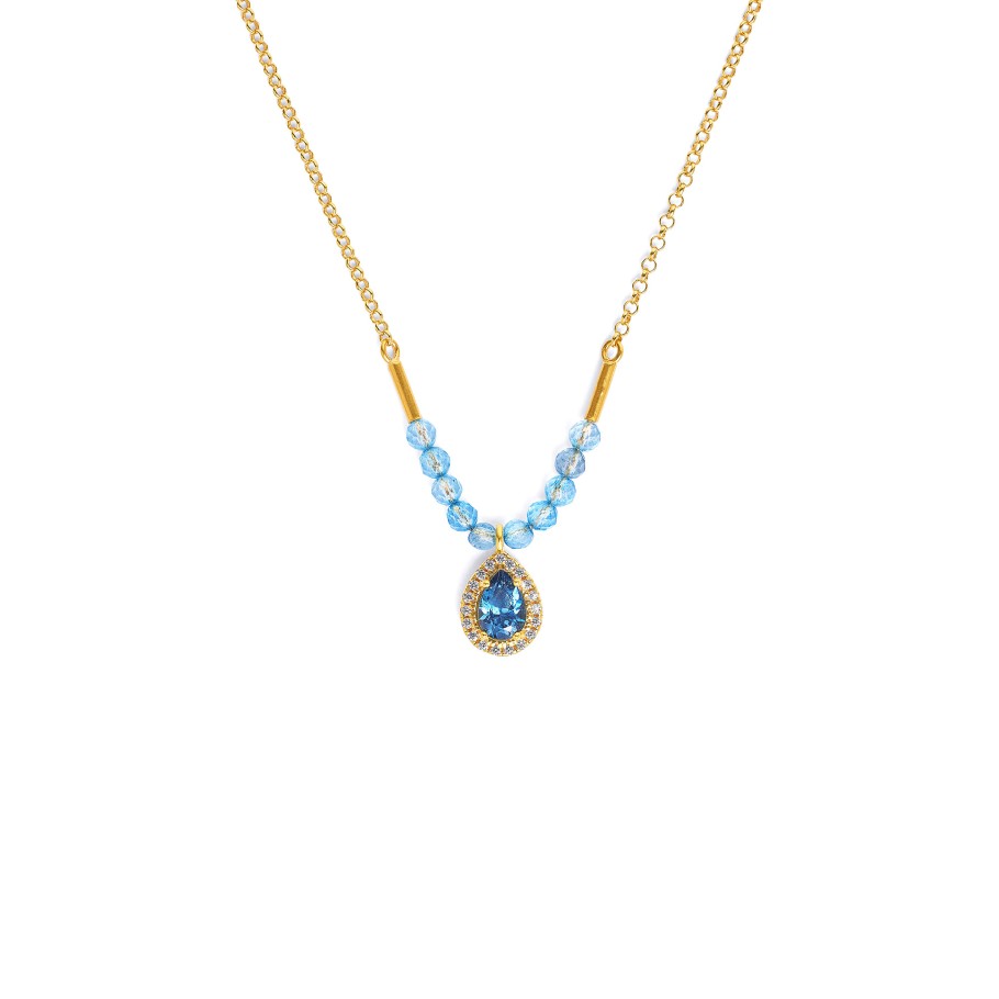 BERND WOLF Marieli Kette mit Anhänger und London Blue Topas - 8610010126-V45