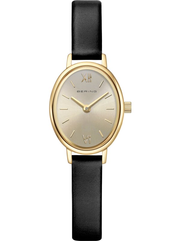 BERING Classic | oval goldf. Leder schwarz | 11020-433