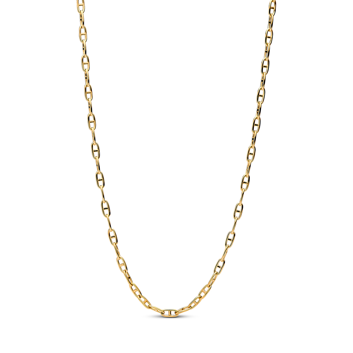 PANDORA SHINE Ankerketten-Halskette 14 Karat Vergoldung 363899C00-55