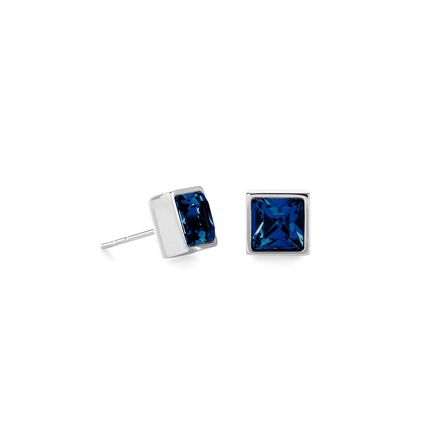 COEUR DE LION Brilliant Square Ohrstecker Montana-Silber - 0500/21-0742