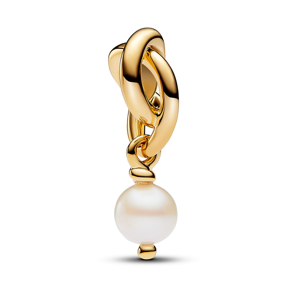 PANDORA SHINE Behandelte Süßwasserzuchtperle Ewigkeitskreis Charm-Anhänger JUNI 763462C06