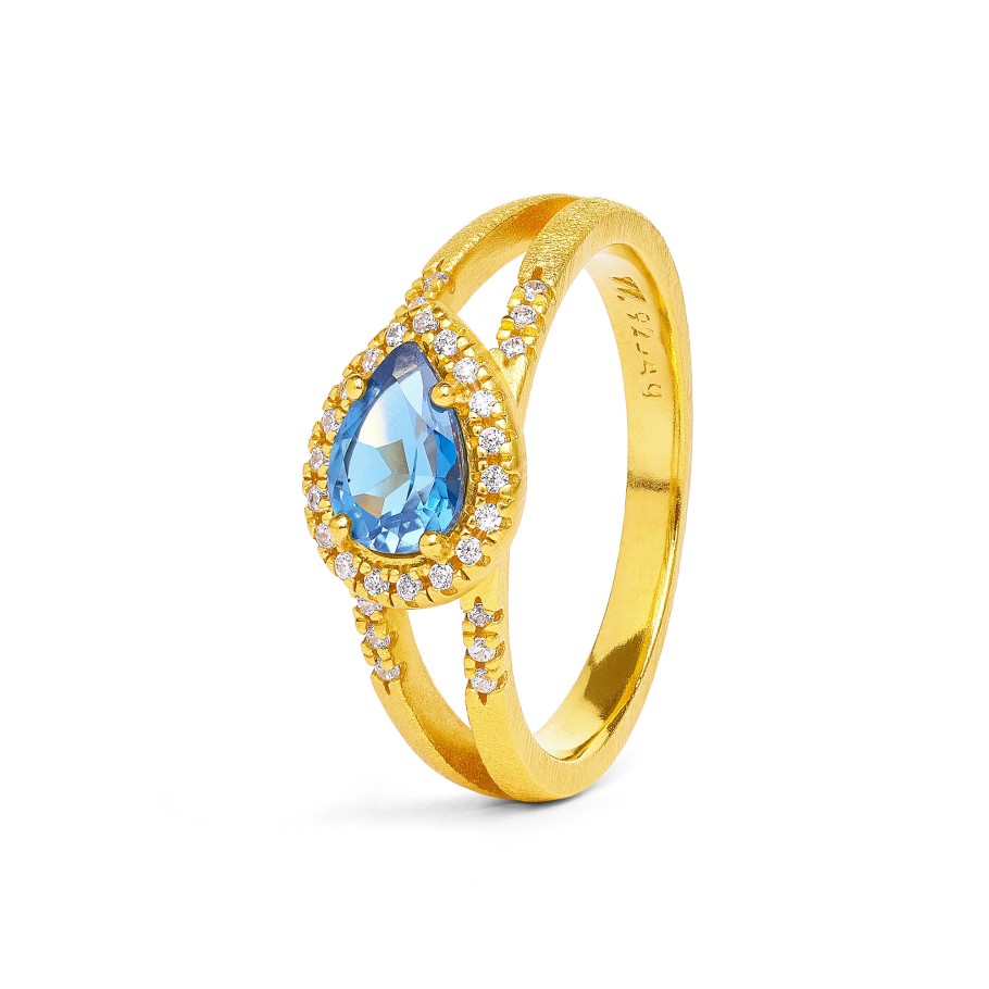 BERND WOLF Antoinette Ring mit blauem Topas - 53141126-054