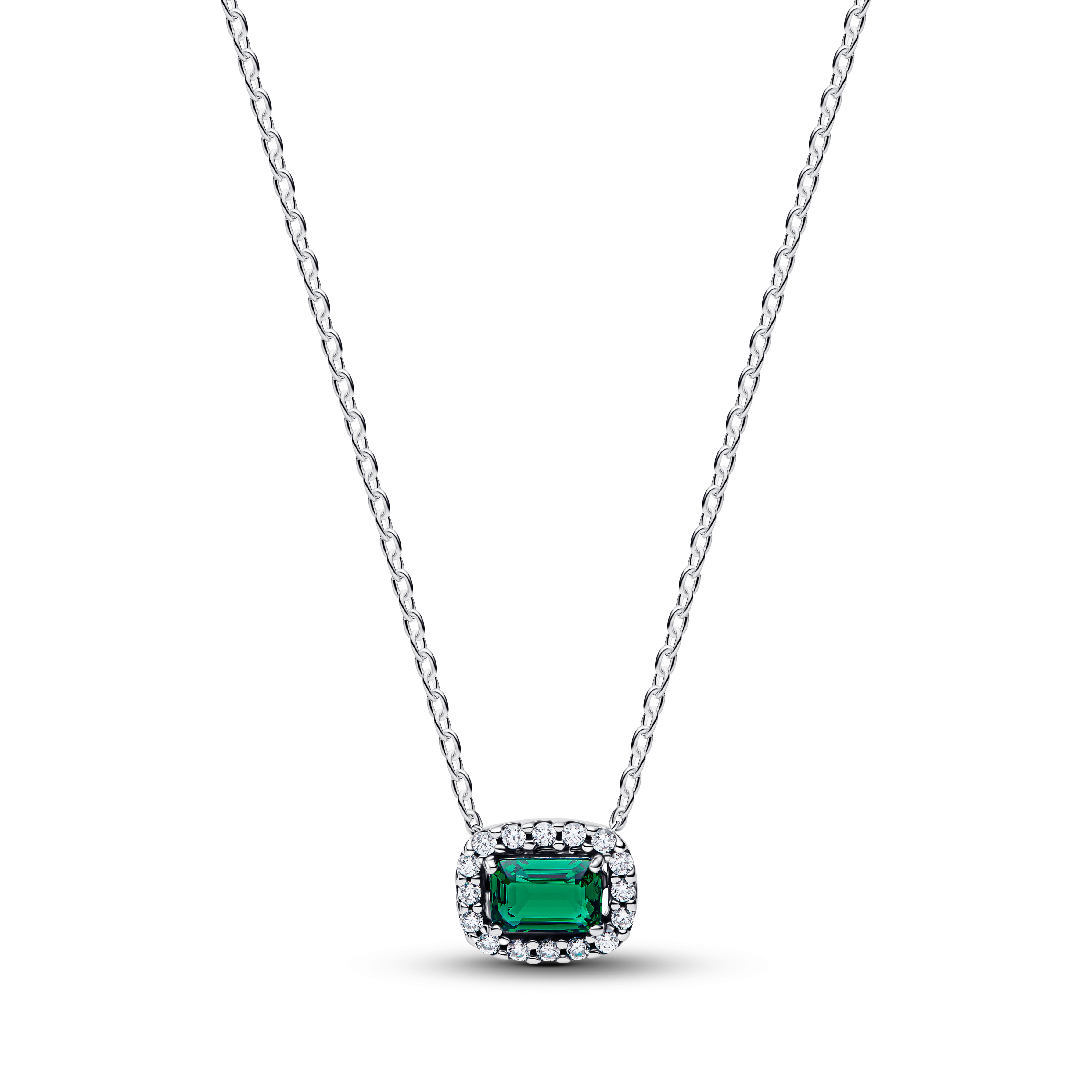 PANDORA Rechteckiger Funkelnder Strahlenkranz Collier-Halskette 394503C01-45