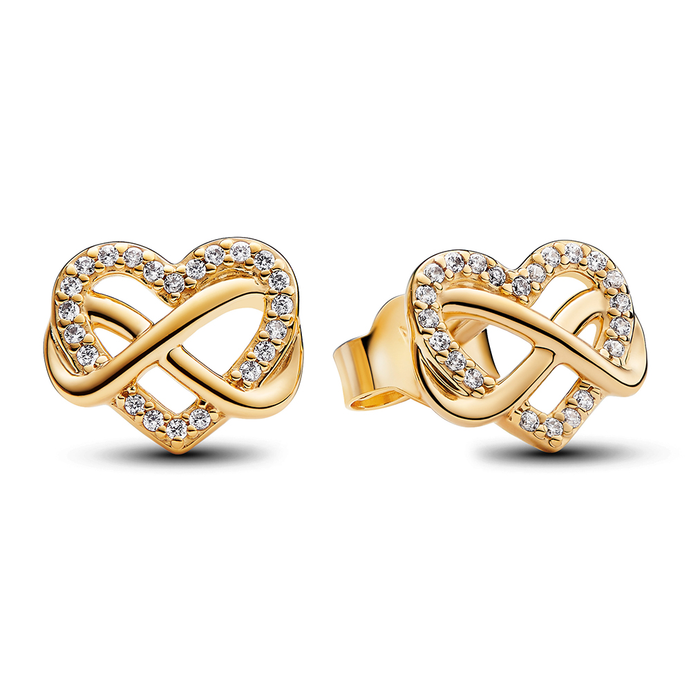 Pandora Funkelnde Unendlichkeits-Herz Ohrstecker 262667C01