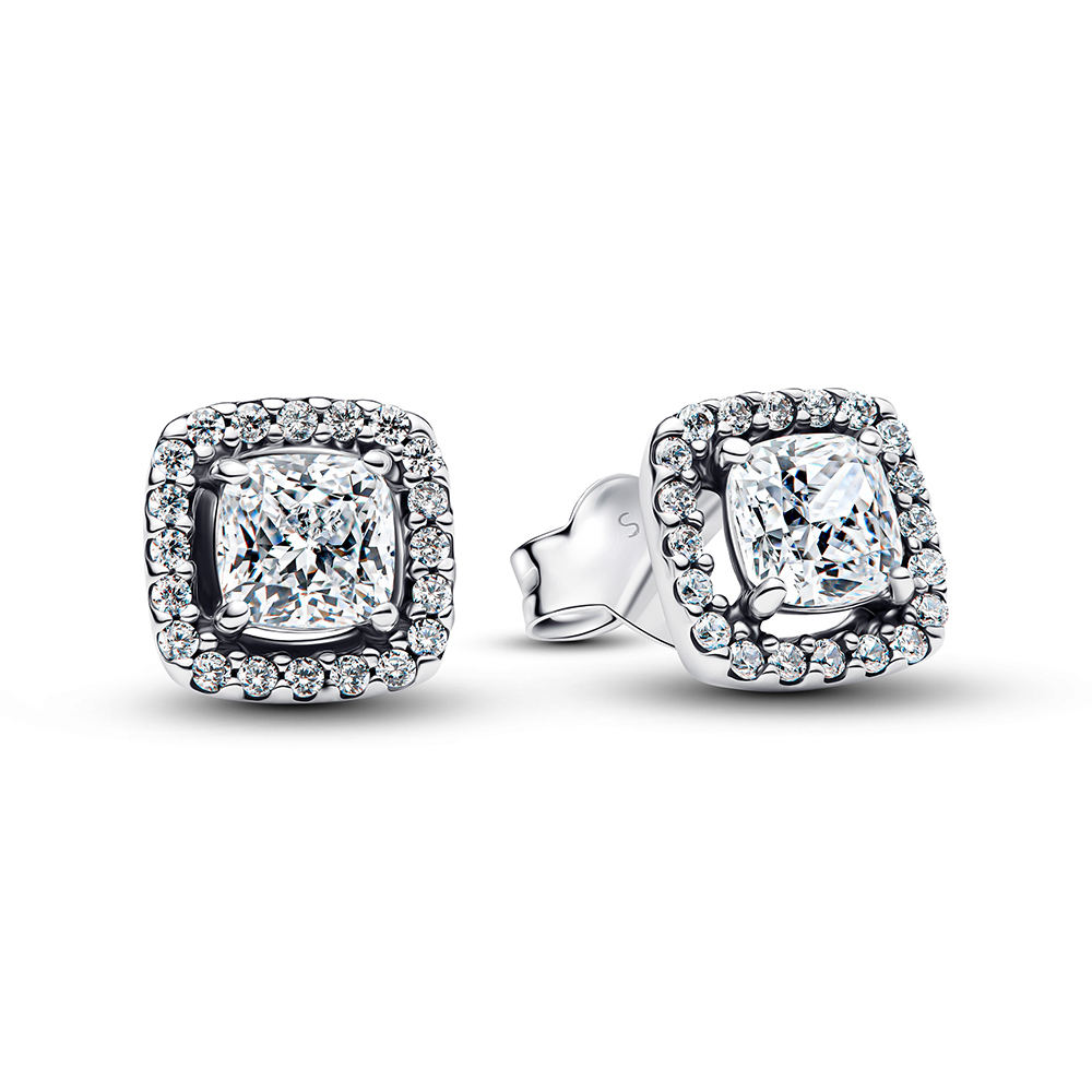 PANDORA Quadratische Strahlenkranz Ohrstecker 293551C02