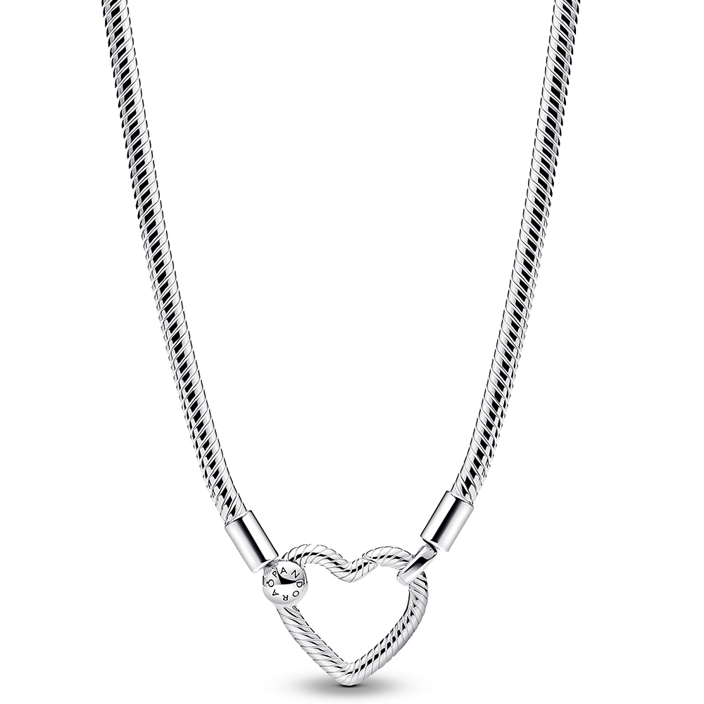 PANDORA Herzverschluss Schlangen-Gliederhalskette 393377C00-45