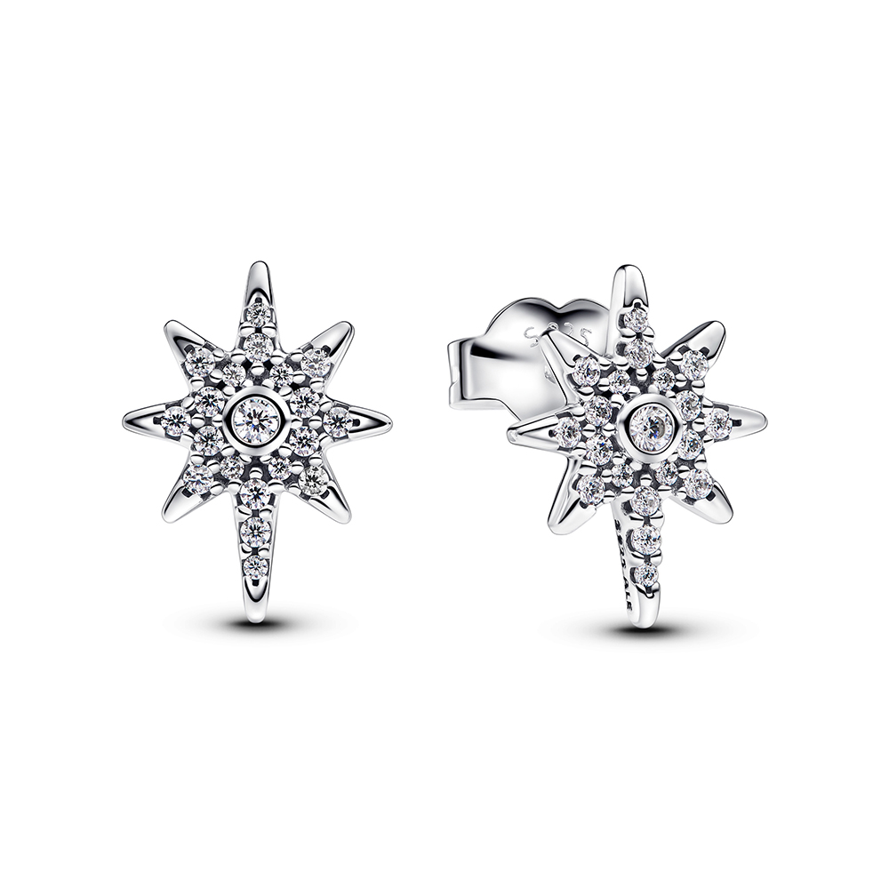 PANDORA Funkelnde Polarstern Ohrringe 293587C01