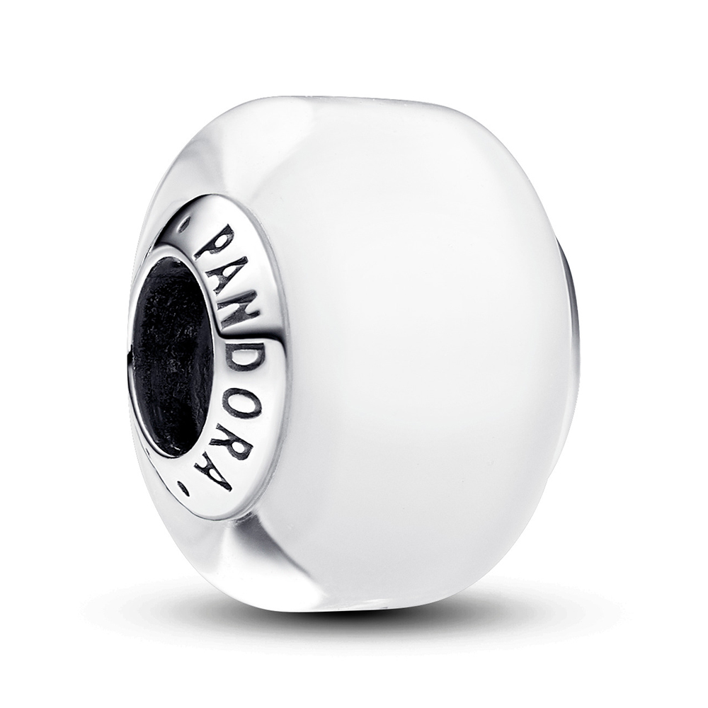 Weißes Murano-Glas Mini-Charm 793118C00