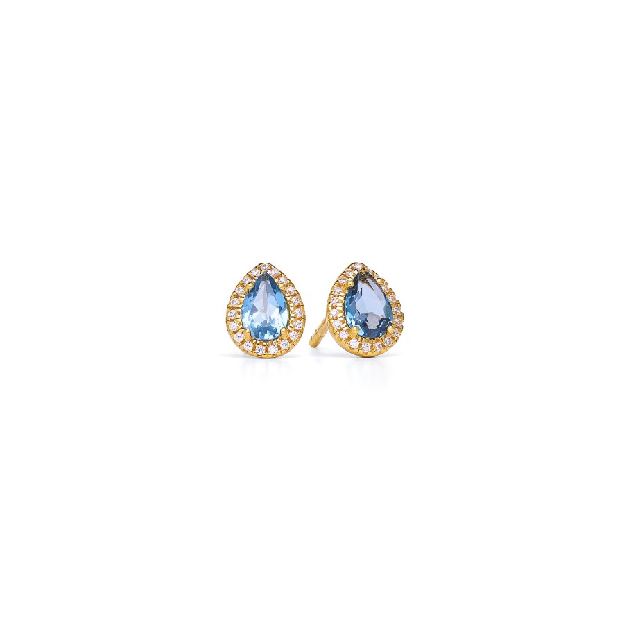 BERND WOLF Marielle Ohrstecker mit London Blue Topas - 1910019126