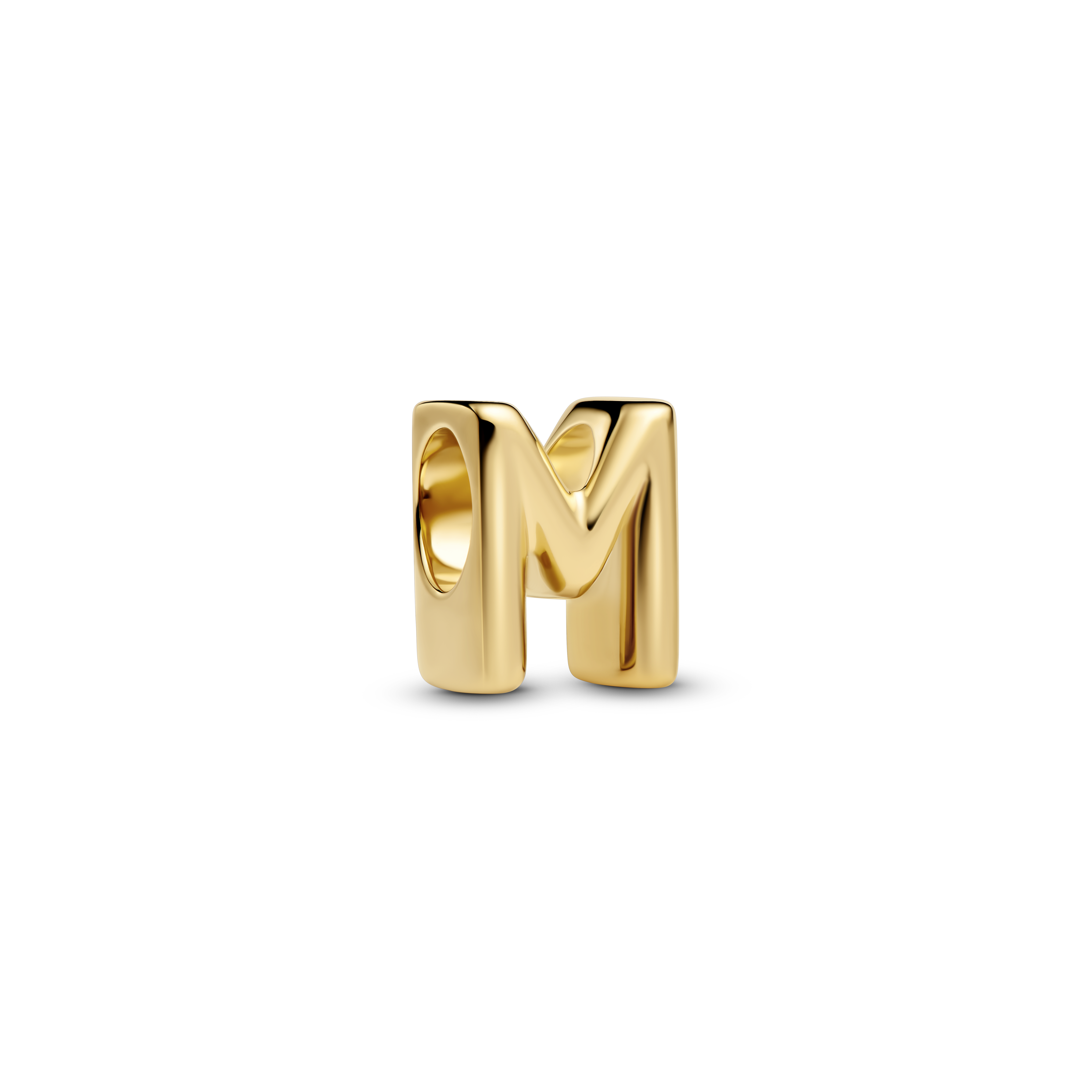 PANDORA Letter Buchstabe M Charm 14k vergoldet 763959C00