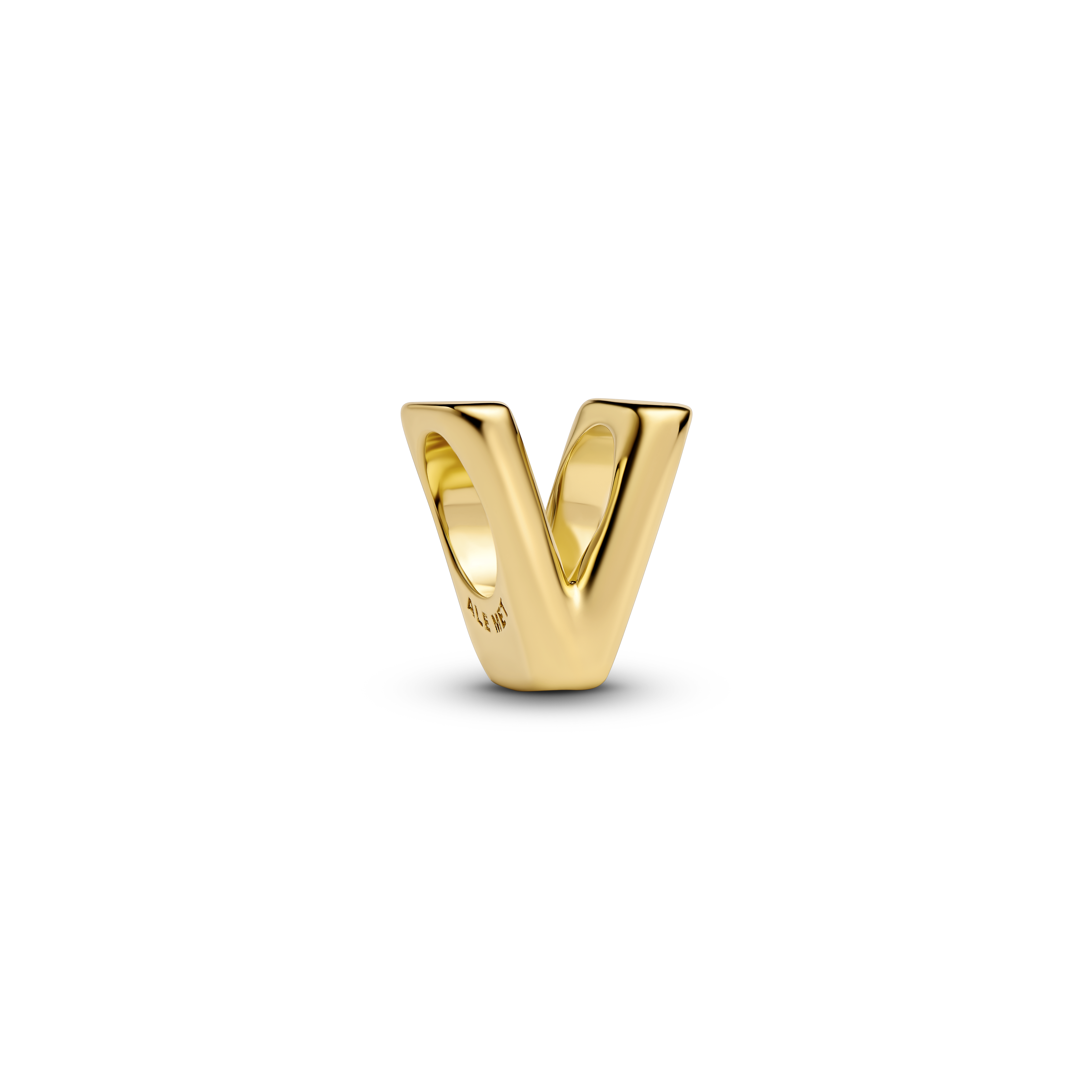 PANDORA Letter Buchstabe V Charm 14k vergoldet 763968C00