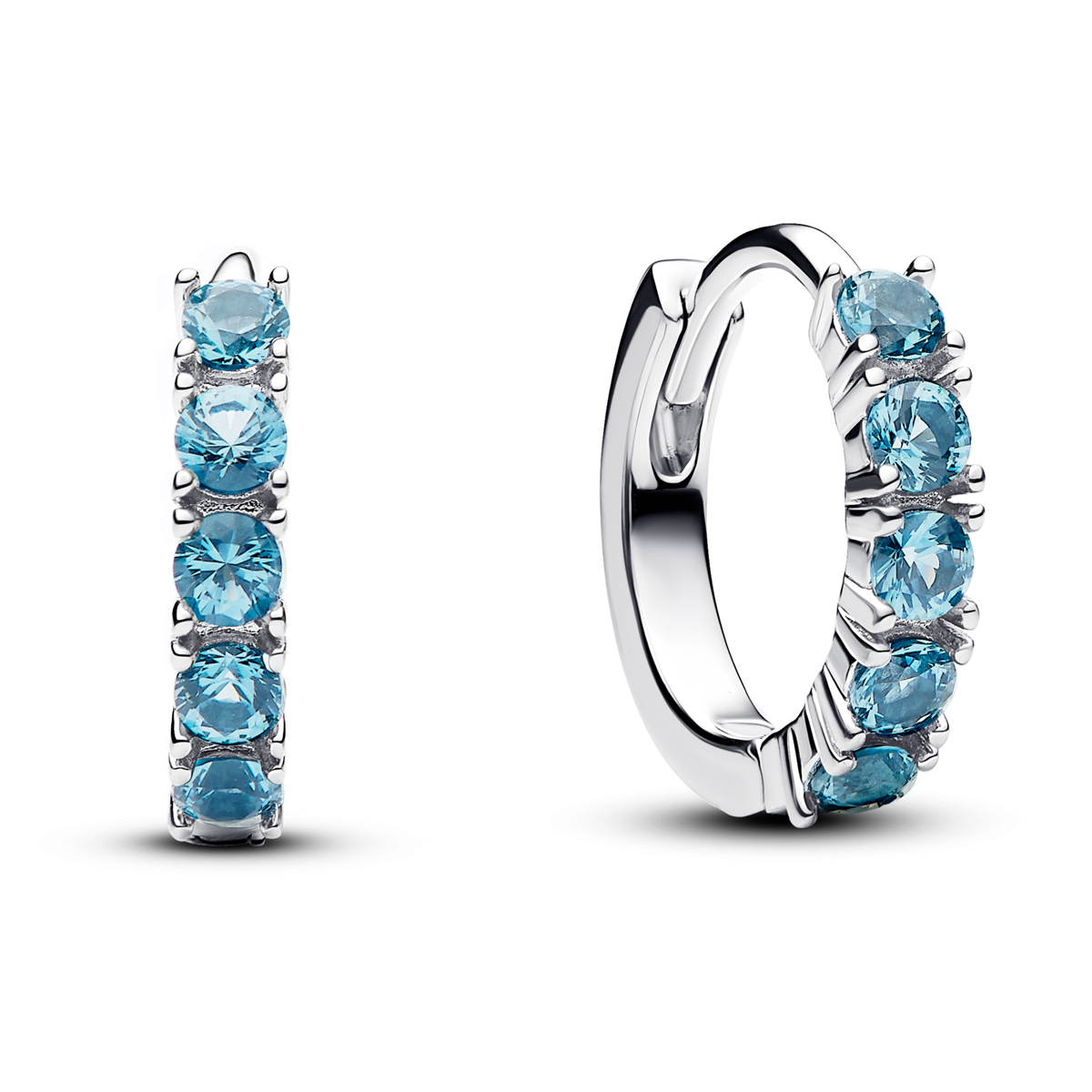 PANDORA  Hellblaue Creolen-Ohrringe 293849C01