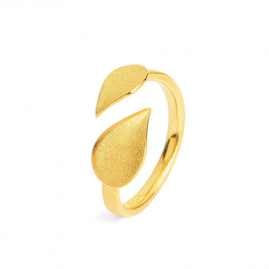 BERND WOLF Aquinsa Ring 24-Karat-goldplattiert Größe 56 - 52257506-056