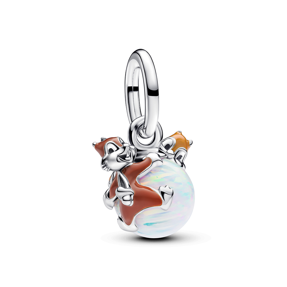 PANDORA Disney A-Hörnchen und B-Hörnchen Christbaumkugel Charm-Anhänger 793532C01