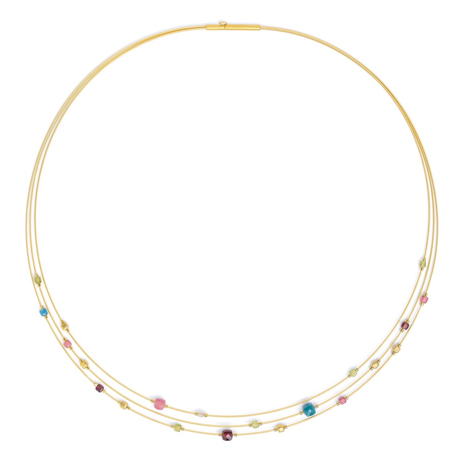 BERND WOLF Cubicolio Collier mit Pink Turmalin 43 cm - 8730014706-043