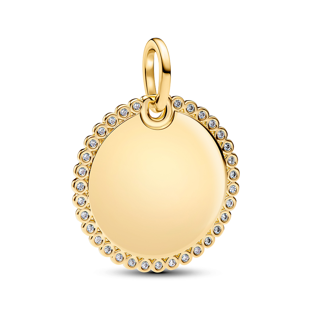 PANDORA SHINE Gravierbarer runder Anhänger364007C01