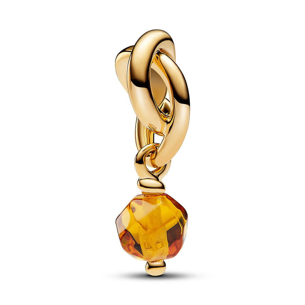 PANDORA SHINE Facettierter honiggelber Ewigkeitskreis Charm-Anhänger NOVEMBER 763462C11