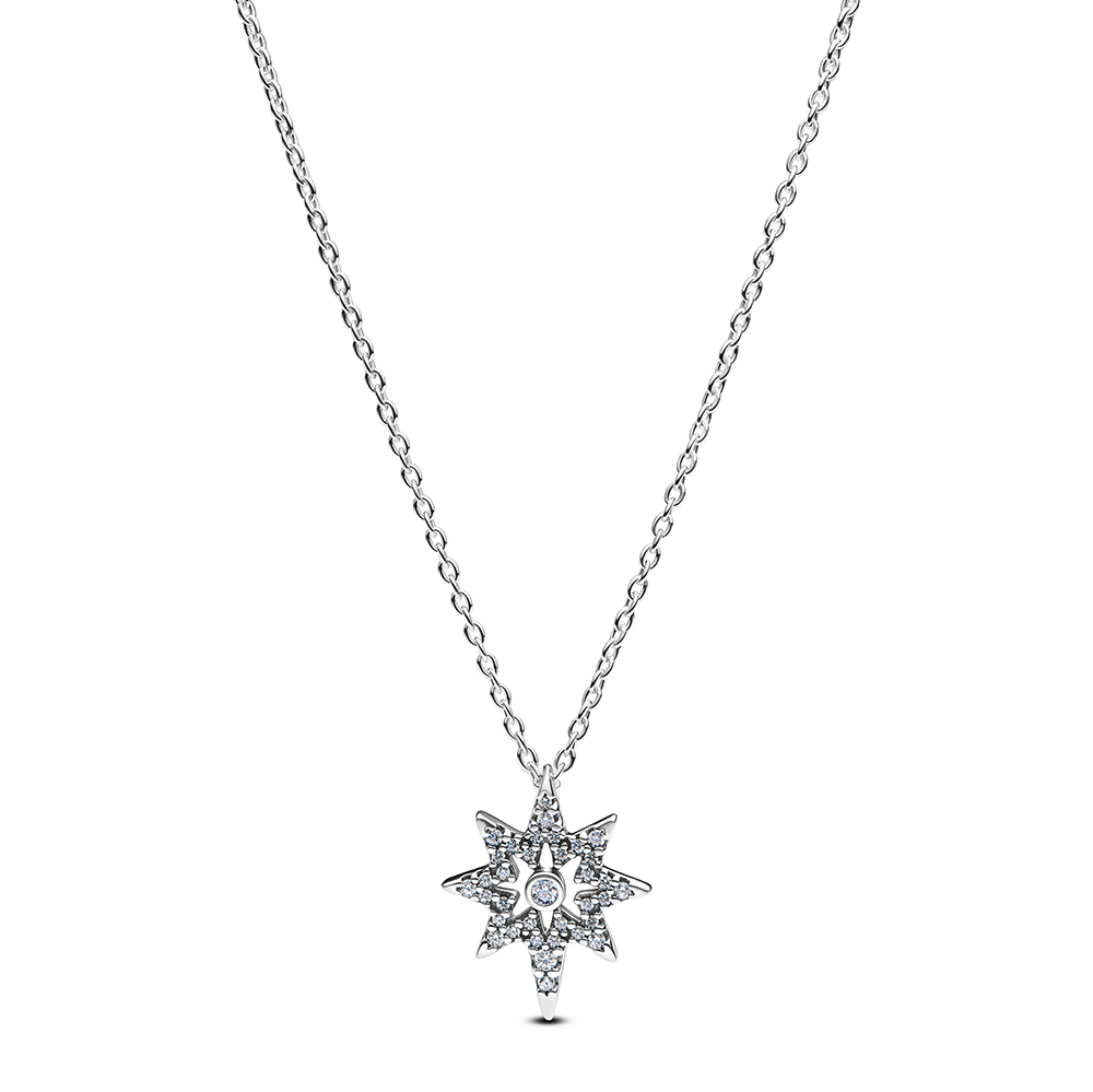PANDORA Pavé-Polarstern Nordstern Halsketten Anhänger 393600C01-45
