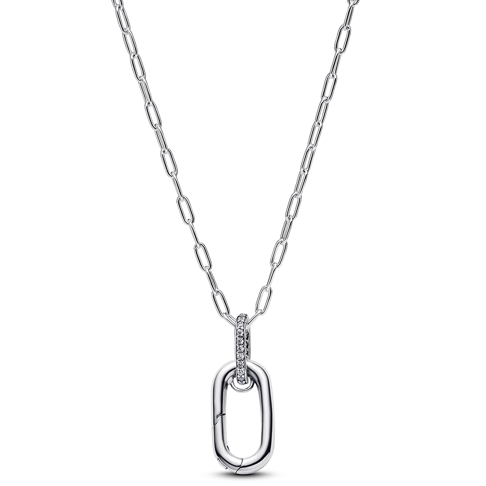 PANDORA Anhänger-Halskette mit aufklappbarem Glied Sterling-Silber 394086C01-50