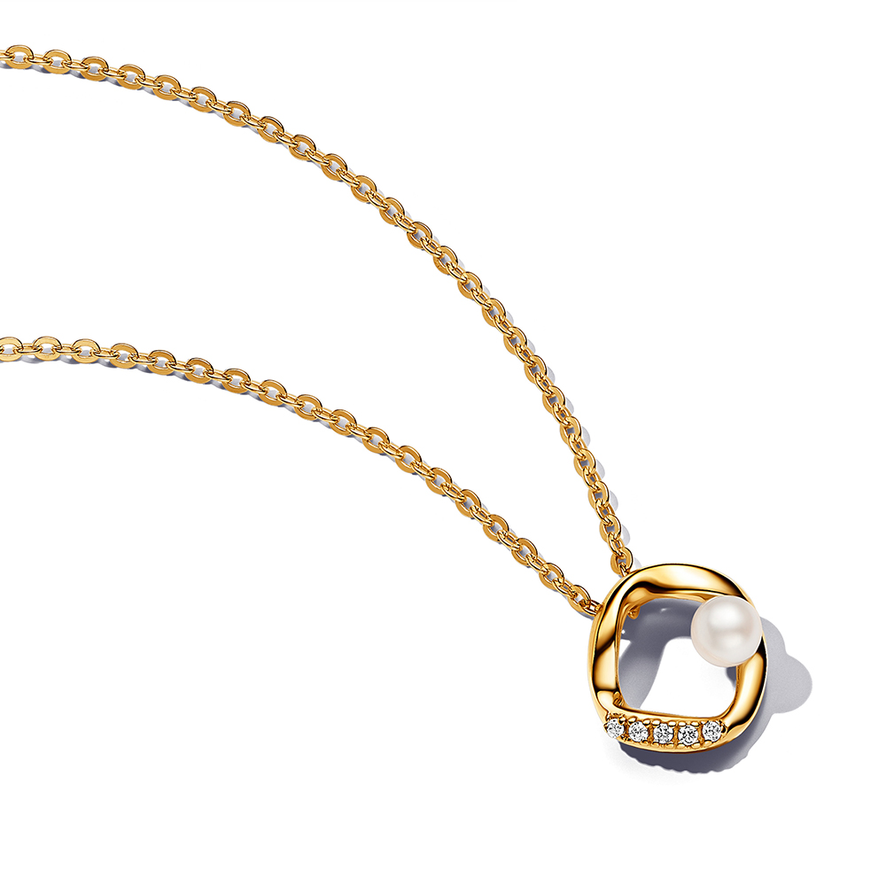 PANDORA SHINE Organisch Geformter Pavé Kreis Collier-Halskette 363303C01