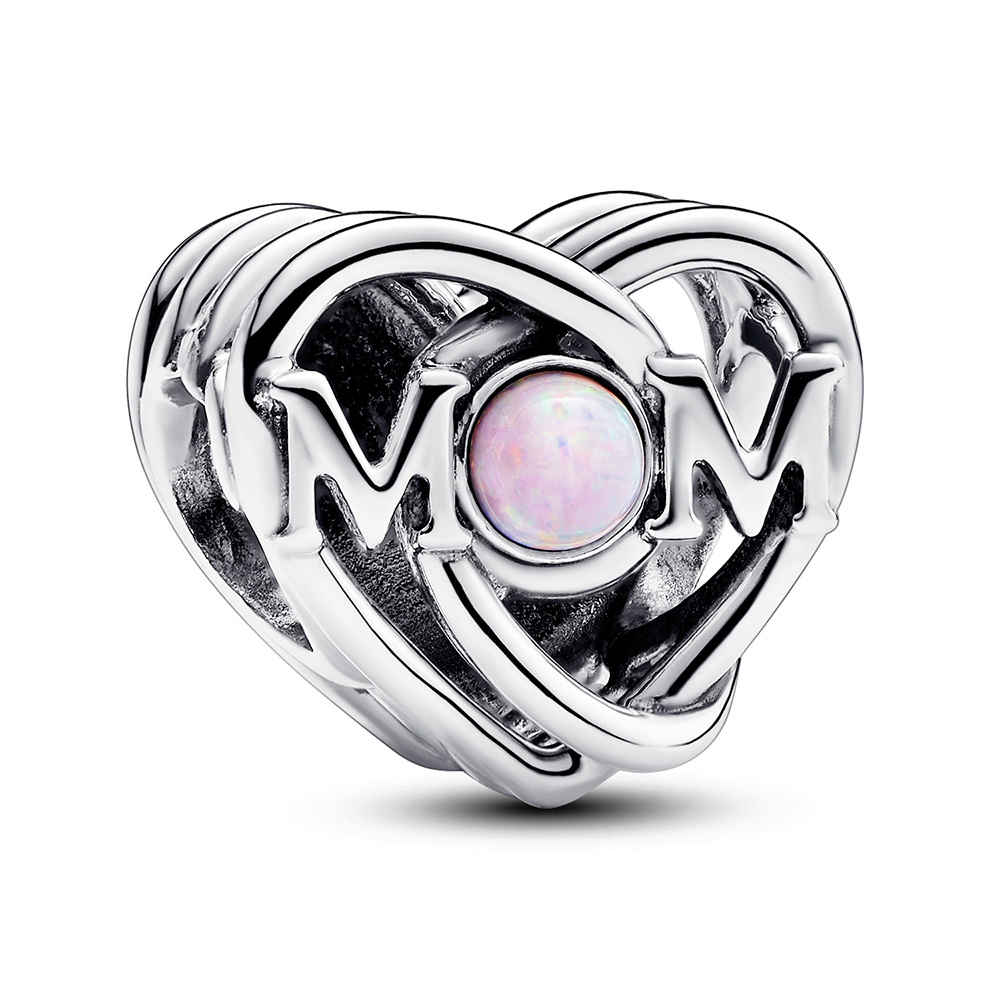 Pandora Offen gearbeitetes Mama und Herz Charm 793233C01