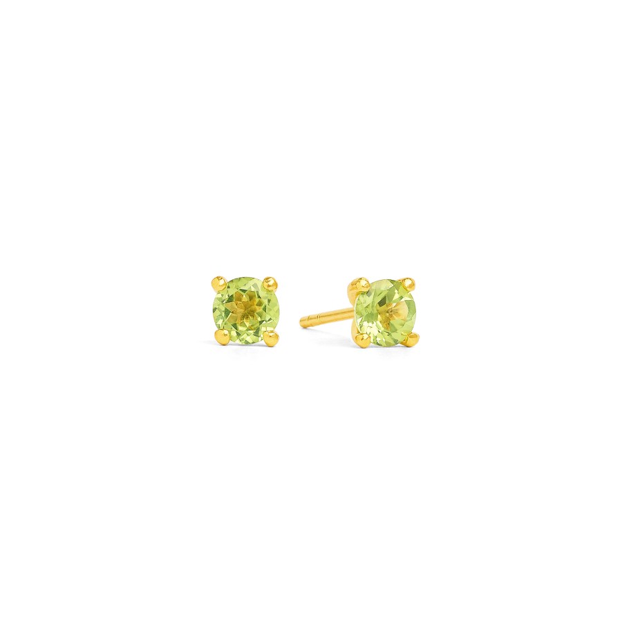 BERND WOLF Brilliana Ohrstecker mit Peridot 24 Karat goldplattiert – 19185746