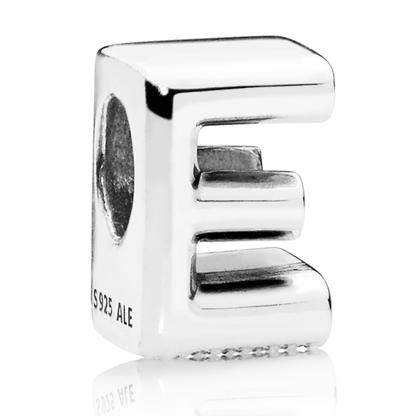 PANDORA Buchstabe Letter E silver charm 797459