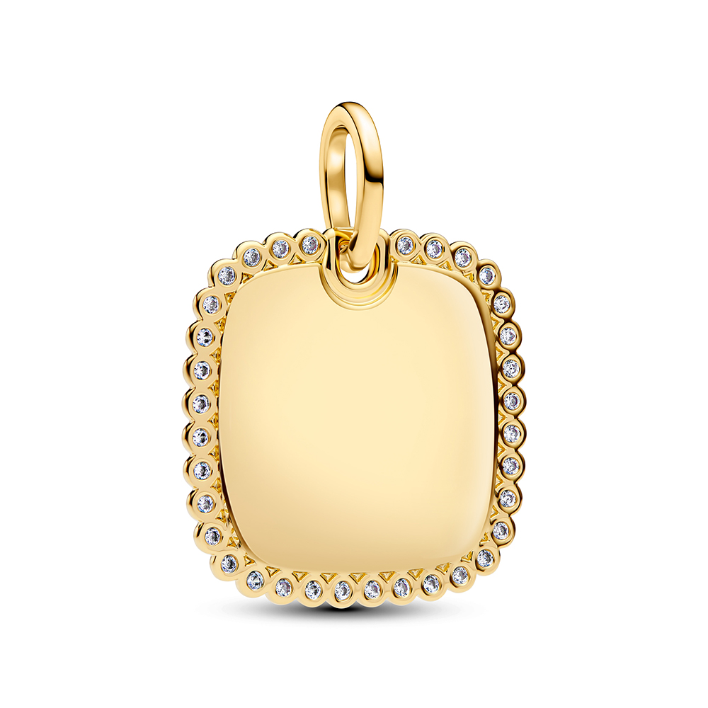 PANDORA SHINE Gravierbarer Quadratischer Anhänger 364009C01