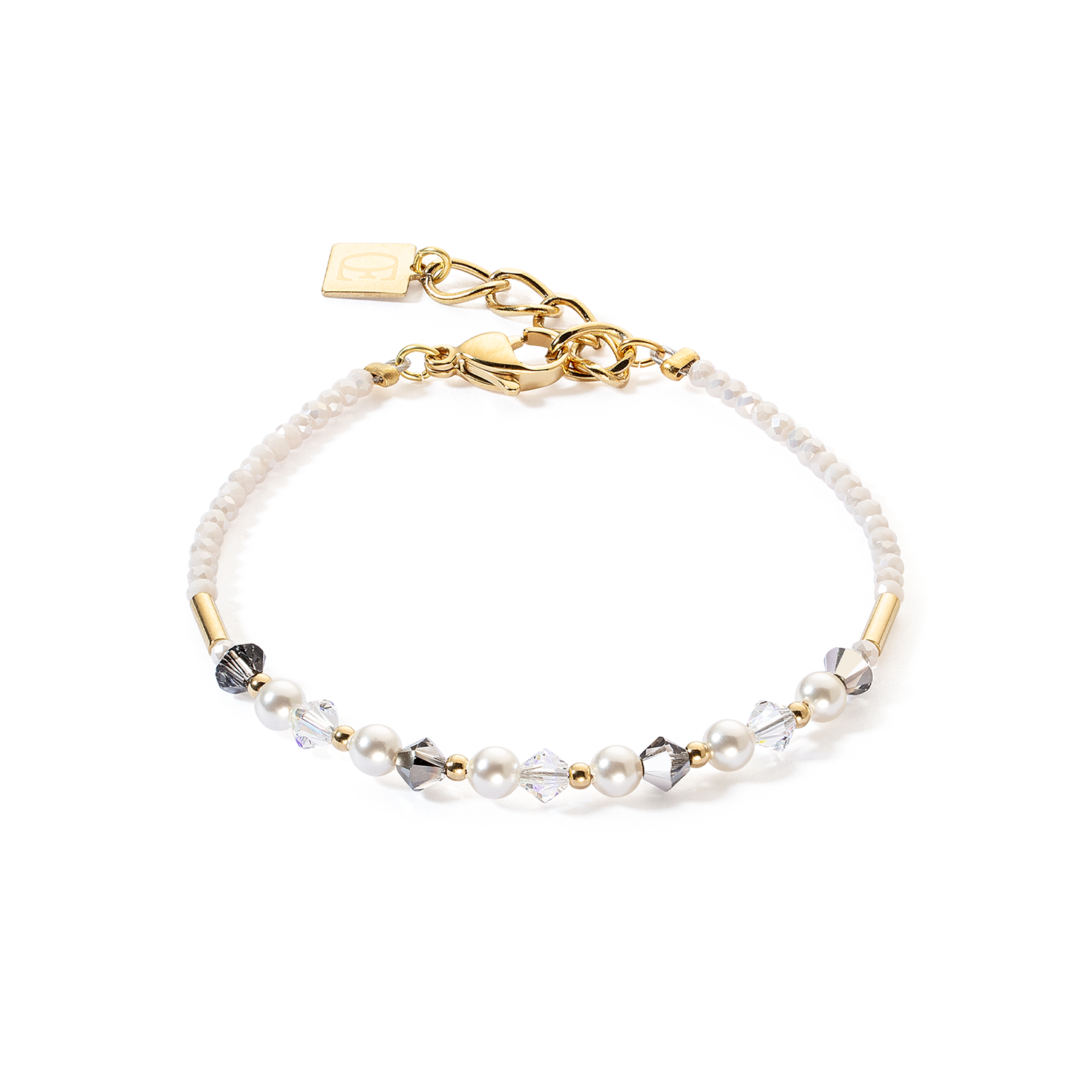 COEUR DE LION Princess Pearls Armband Grau-Kristall - 6022/30-1218
