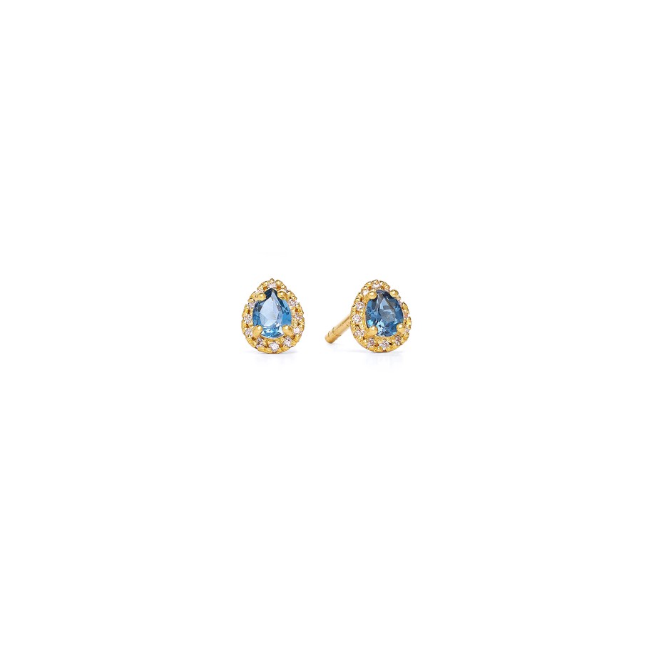 BERND WOLF Antini Ohrstecker mit London Blue Topas - 1930035123