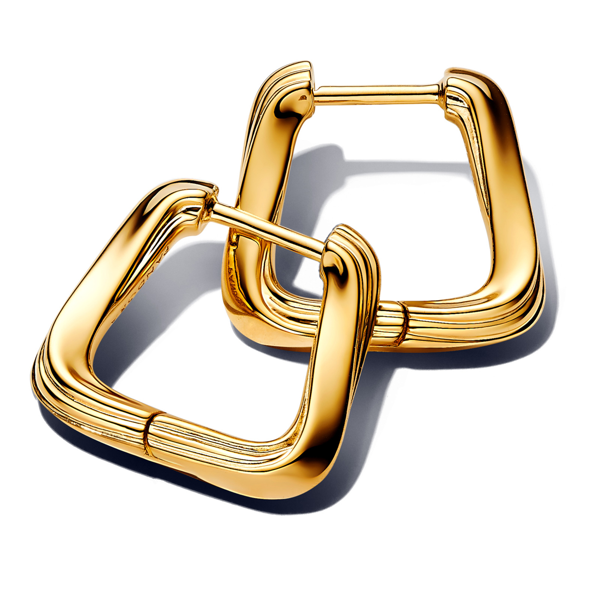 Pandora Essence Twisted Hoop Earrings 14k Gold-plated