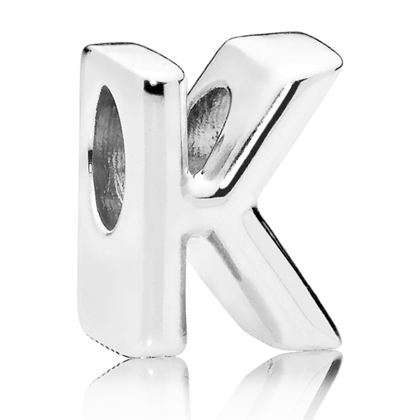 PANDORA Buchstabe Letter K silver charm 797465