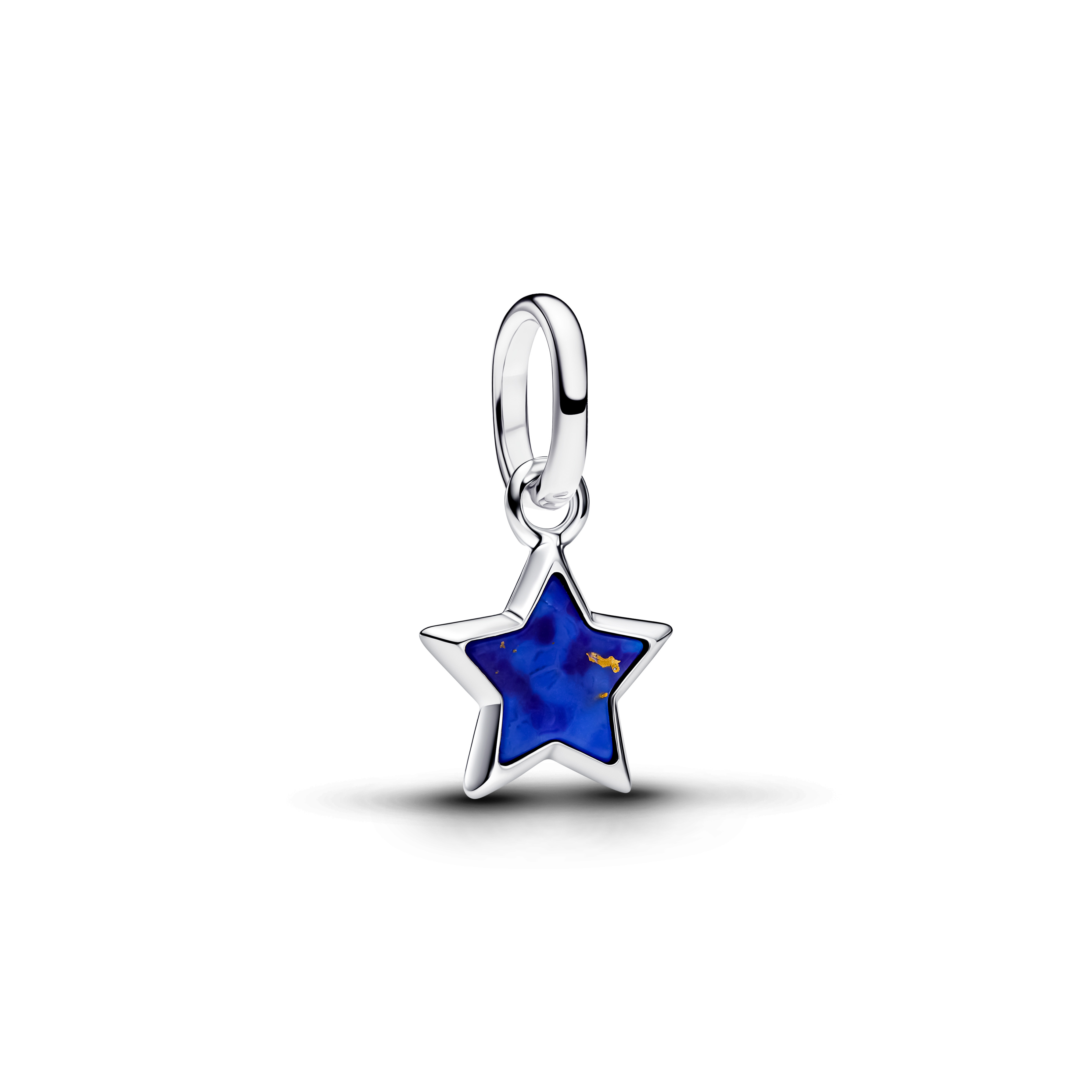 PANDORA Mini Charm-Anhänger Silber Blauer Stern 794613C01